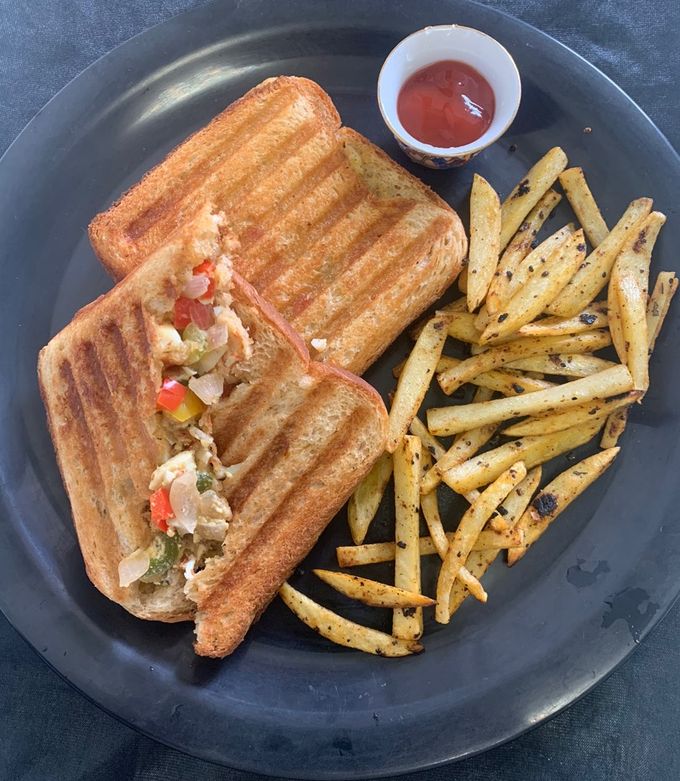 Egg Sandwich + French Fries